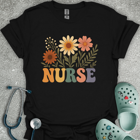 Floral Nurse T-Shirt