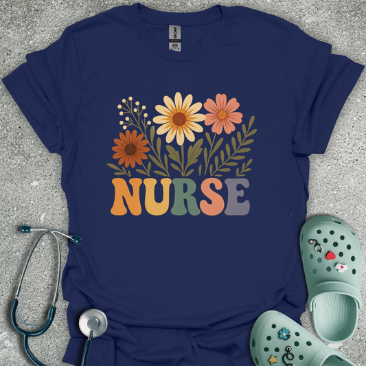 Floral Nurse T-Shirt