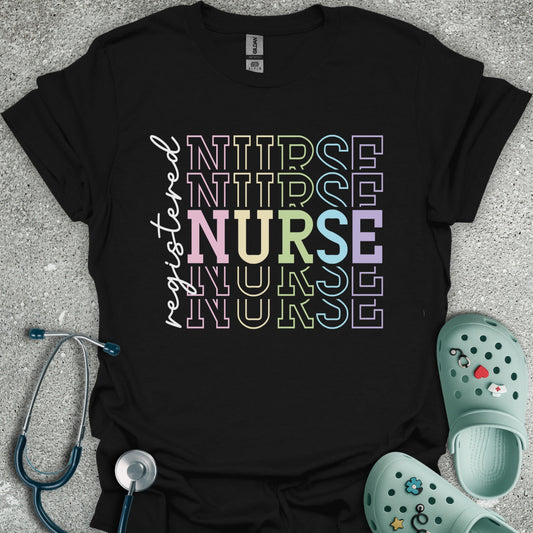 Colorful Registered Nurse T-Shirt