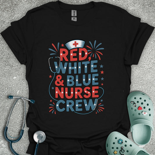 Red, White & Blue Nurse Crew T-Shirt