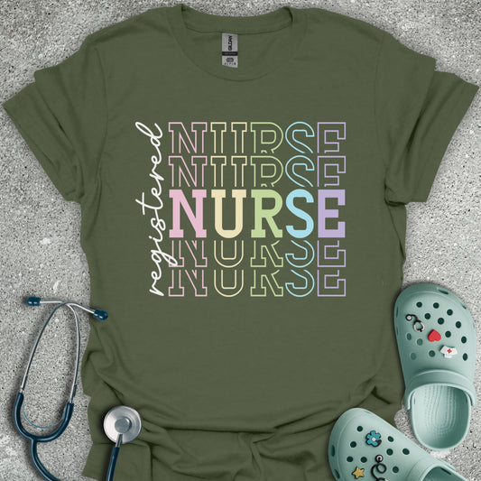 Colorful Registered Nurse T-Shirt